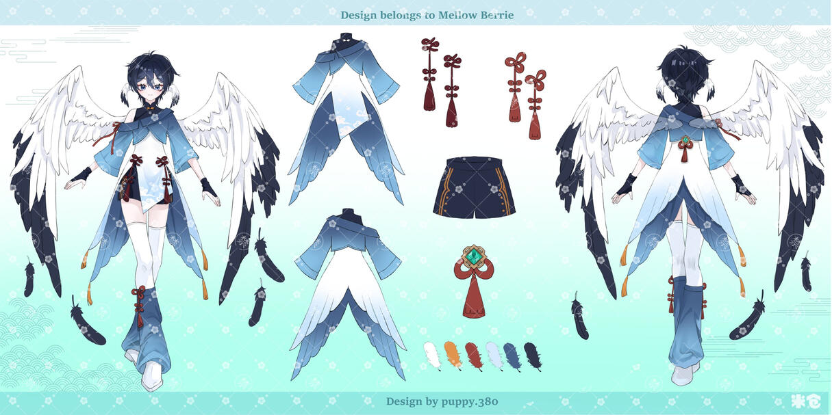 front back view + sheet